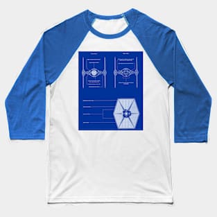 Bad Guy's Fighter Blueprint Pew Pew! Baseball T-Shirt